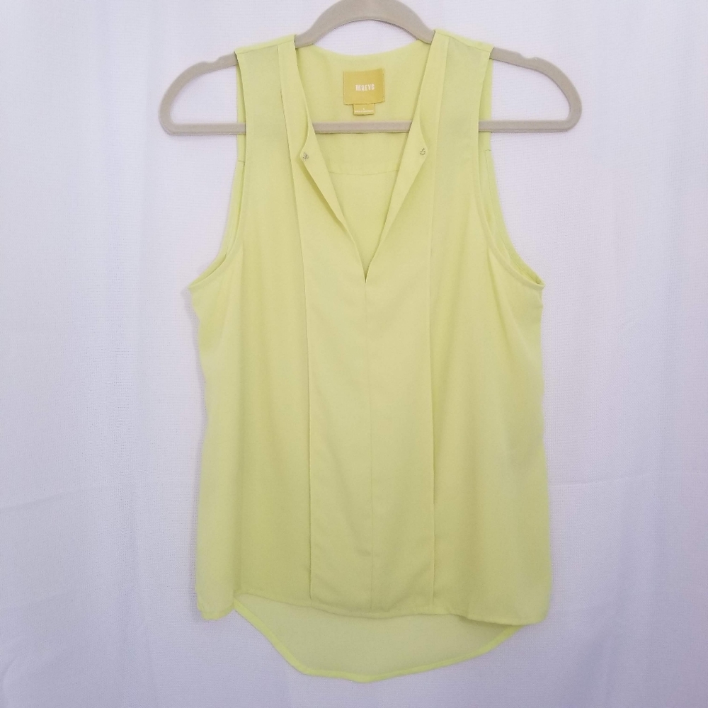 Anthropologie Maeve Sleeveless Blouse Yellow